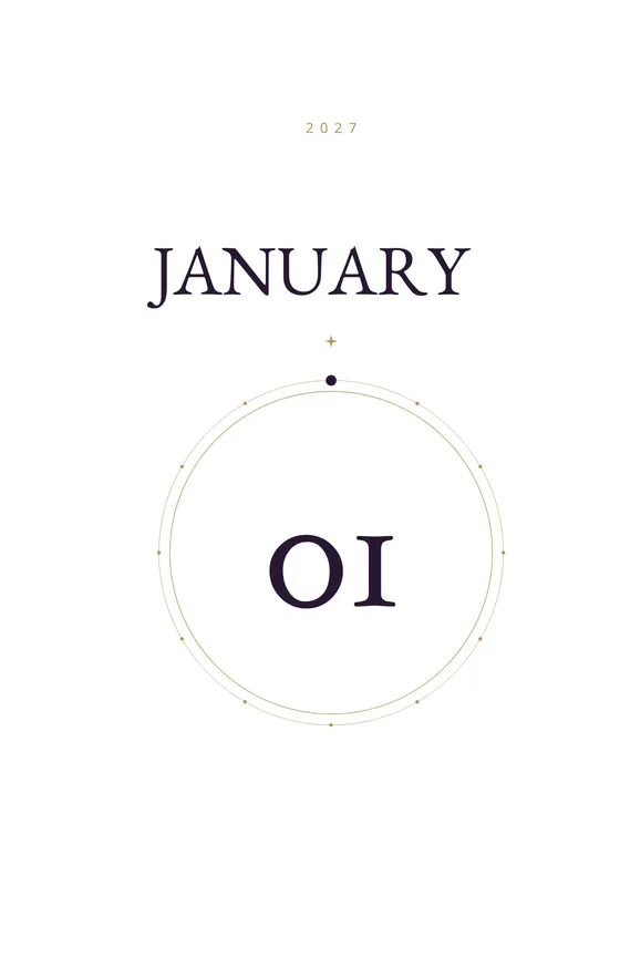 Page 11 of the book: January