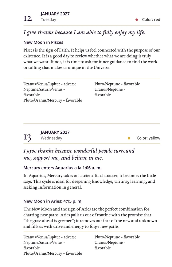 Page 21 of the book: January 12 and 13