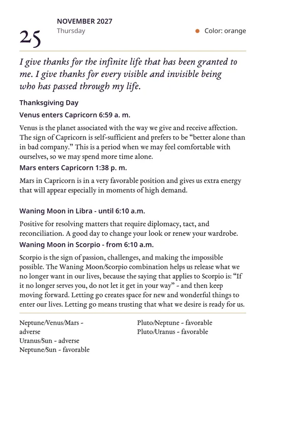 Page 288 of the book: November 25