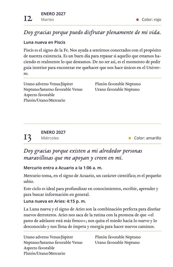Página 23 del libro: 12 y 13 de enero
