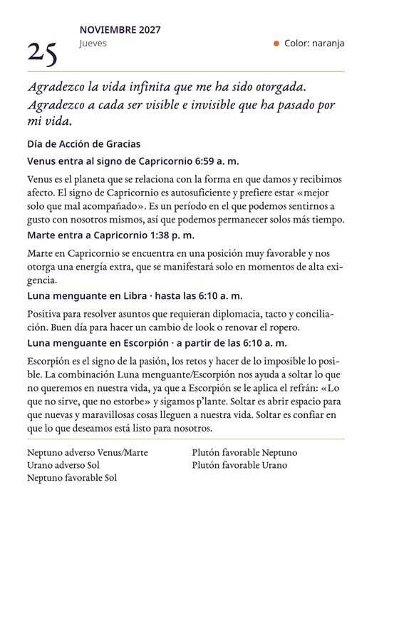 Página 290 del libro: 25 de noviembre